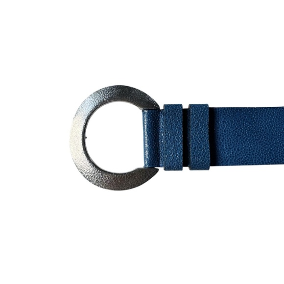 Christian Dior Vintage Blue Leather Belt | SMALL/MEDIUM main image 4